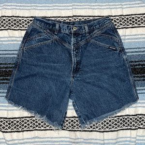 VINTAGE ROCKIES BAREBACK denim cutoffs size 29 dark wash
